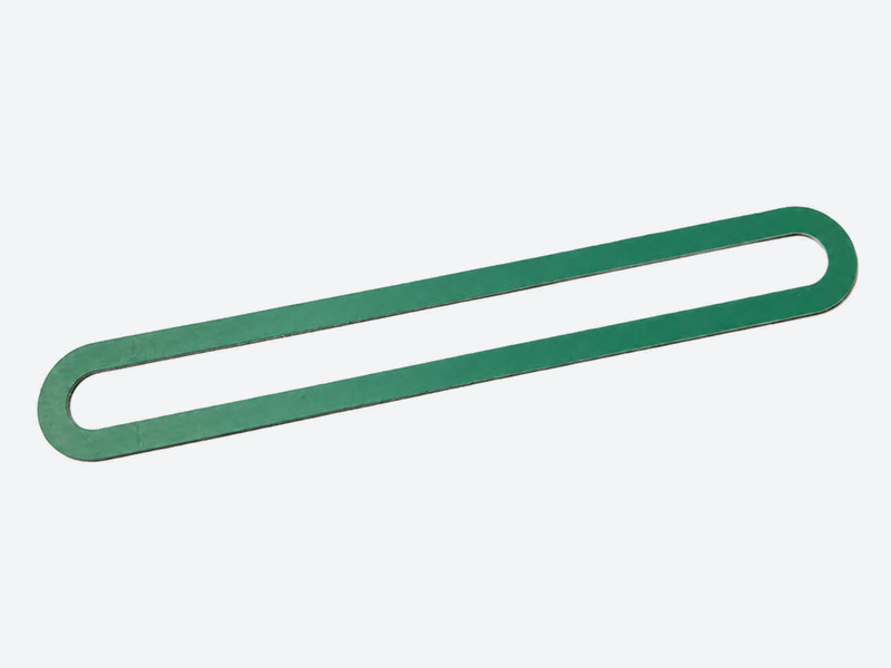 Asbestos fiber gauge glass gasket