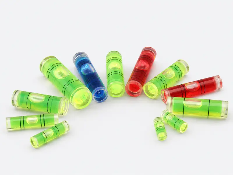acrylic cylindrical level vials