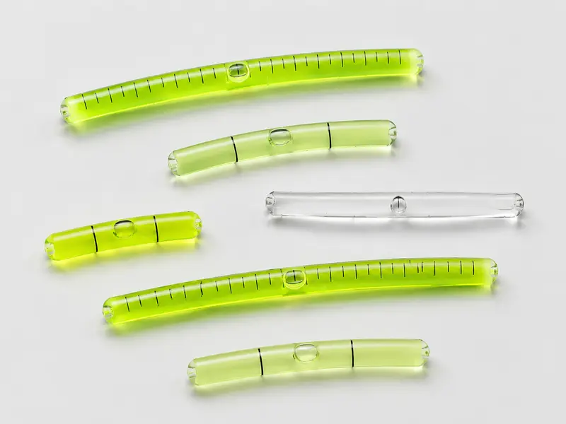 curved tubular level vials