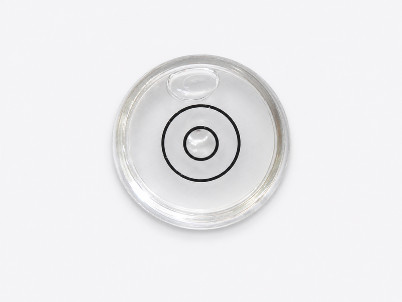 glass circular level vial