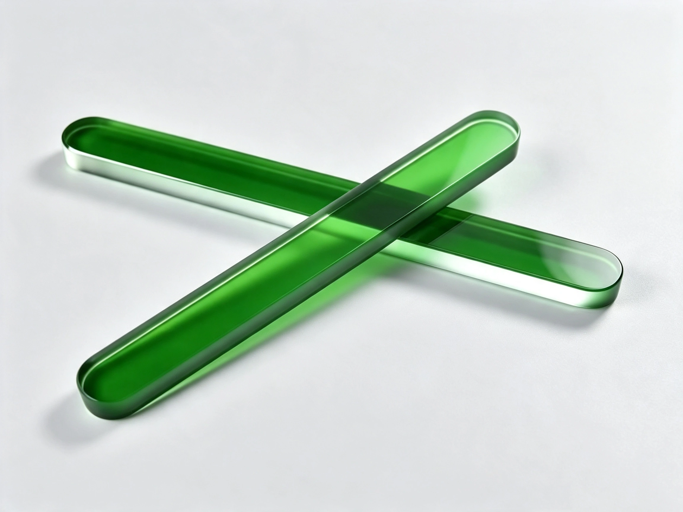 green transparent gauge glasses