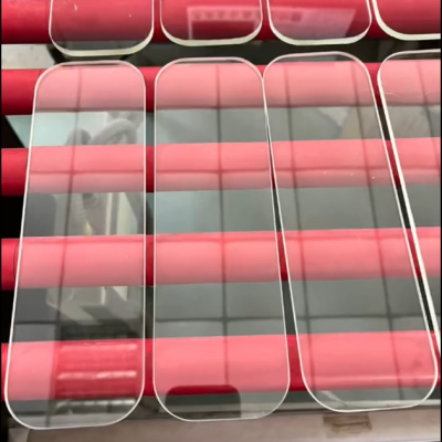 Custom rectangular sight glass plates with rounded corners