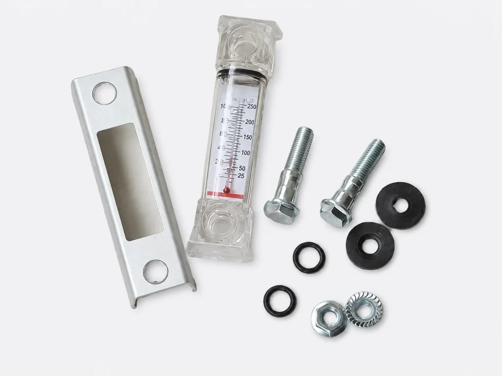 YWZ oil level gauge with thermometer and mounting components