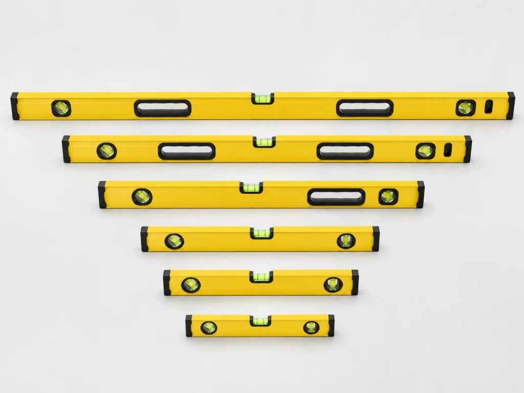 Aluminium spirit level rulers in different lengths
